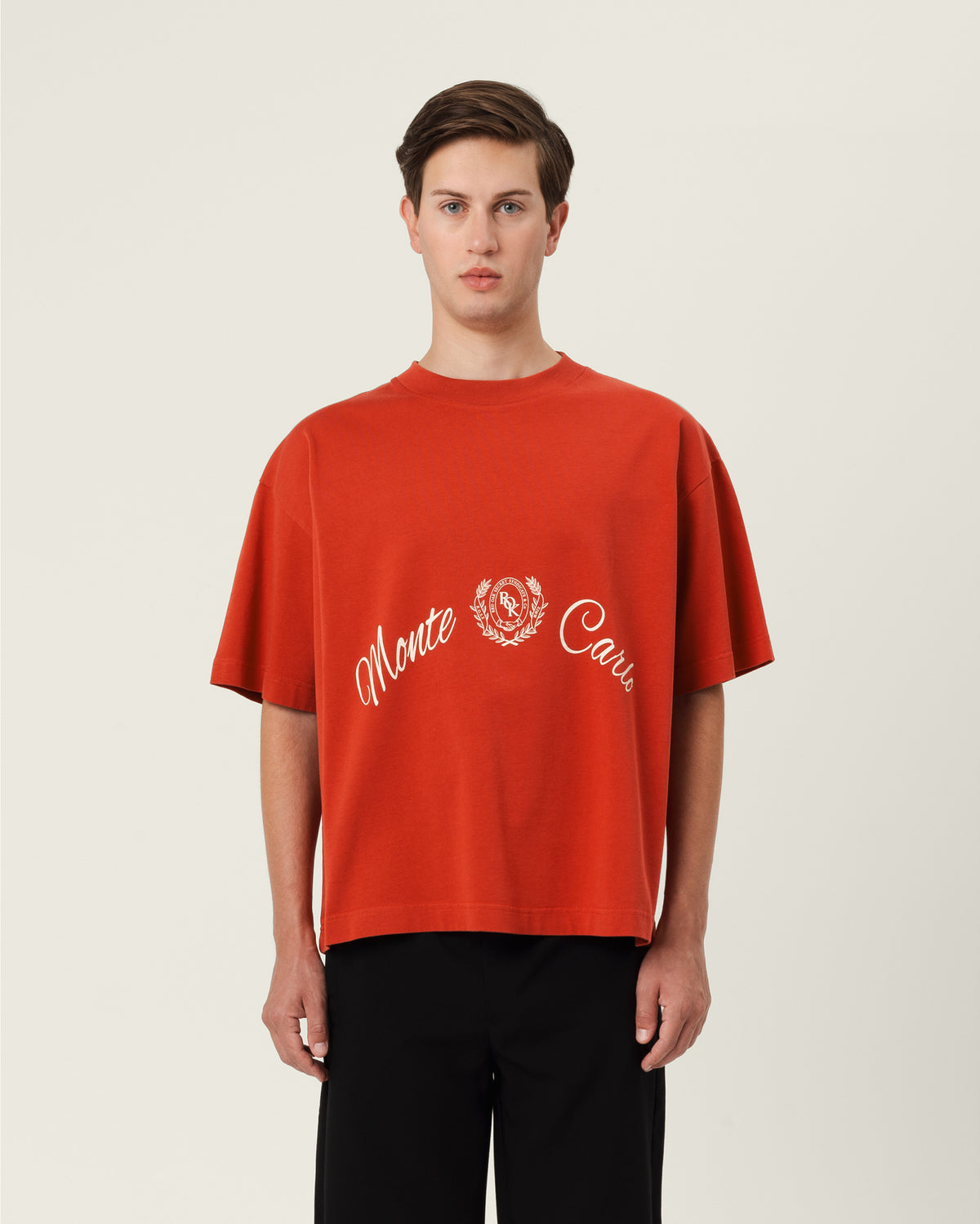 T-shirt Washed Cropped Red Monte Carlo