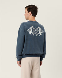 Sweatshirt Washed Blue Mail