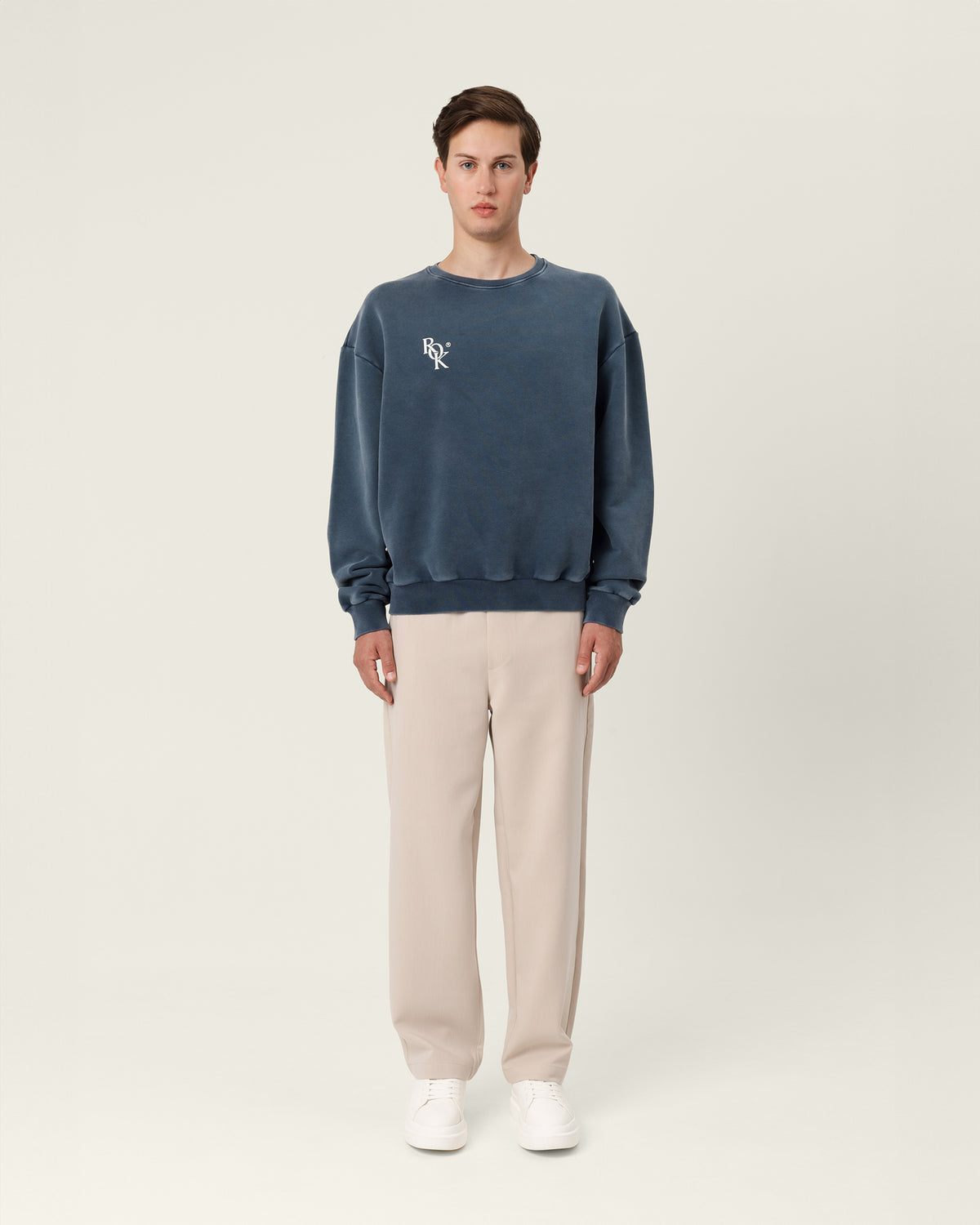 Sweatshirt Washed Blue Mail