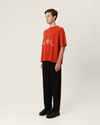 T-shirt Washed Cropped Red Monte Carlo